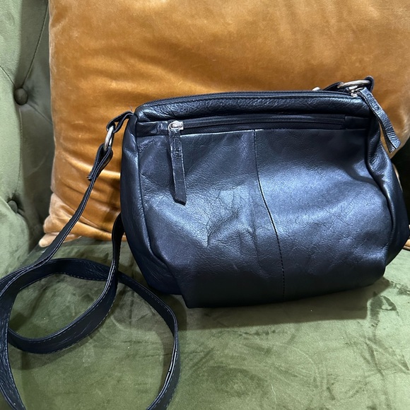 Great American Leather Works Black Crossbody Bag Y2K Vintage - Picture 6 of 15